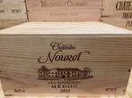 Chateau Nouret Médoc Cru Bourgeois 2021 in houten kisten, Frankrijk, Nieuw, Ophalen of Verzenden, Rode wijn
