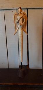 Vintage hangemaakte houten engel jaren 80-90, Ophalen of Verzenden
