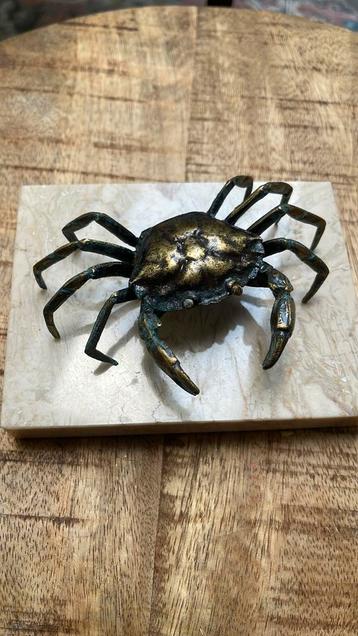 Bronze Crab art deco op marmar sten beschikbaar voor biedingen