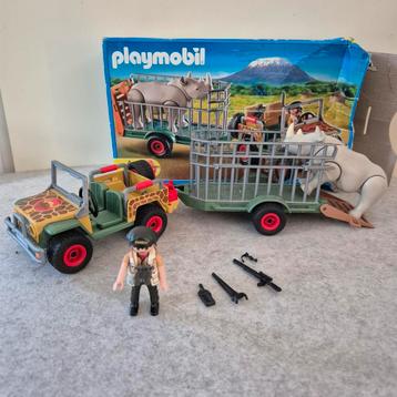 Playmobil 4832 safari jeep met neushoorn beschikbaar voor biedingen