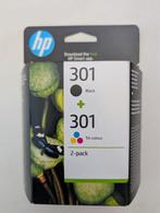 301 pack de 2 cartouches d'encre noir/trois couleurs authent, Ophalen of Verzenden, Zo goed als nieuw, HP