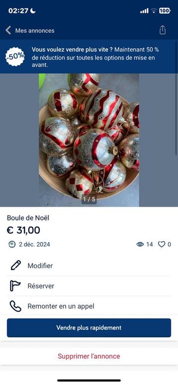 À vendre décoration de Noël liquidation beschikbaar voor biedingen