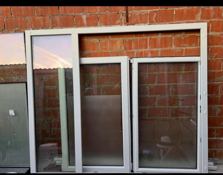 Te koop: Aluminium raam met dubbel glas, Doe-het-zelf en Bouw, Raamkozijnen en Schuifdeuren, Zo goed als nieuw, Aluminium, Ophalen