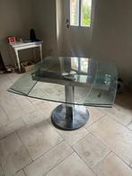 Glazentafel, Huis en Inrichting, Tafels | Eettafels, Ophalen, Gebruikt, 100 tot 150 cm, Vierkant