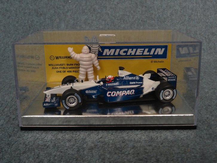 F1 BMW Williams FW23 Montoya zeldzame MICHELIN uitgave, Hobby & Loisirs créatifs, Voitures miniatures | 1:43, Utilisé, Voiture
