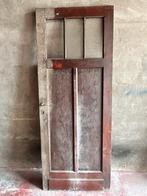 Authentieke vintage deur met glaswerk 2,06 op 80,5, Doe-het-zelf en Bouw, Deuren en Vliegenramen, Ophalen, Hout