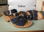 Blauwe sandalen in nubuck van Gabor. maat 39, Ophalen of Verzenden, Zo goed als nieuw