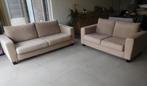 Zetels 3-zit en 2-zit (zeer goede staat!), Huis en Inrichting, Ophalen, Hout, Gebruikt, Rechte bank