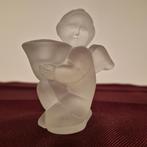 Vintage satijnen matglazen cherubijn/engel -Tsjechisch, Antiek en Kunst, Ophalen of Verzenden