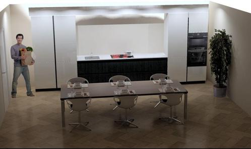 SHOWROOM EILAND GLANS KEUKEN NOBILIA + 5 ELECTRO+ LEVERING, Huis en Inrichting, Keuken | Complete keukens, Nieuw, Kunststof, Greeploos