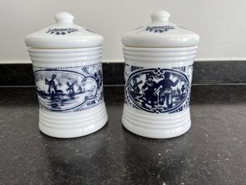 Vintage oude koffie bewaarpotten ( zwarte kat ) beschikbaar voor biedingen