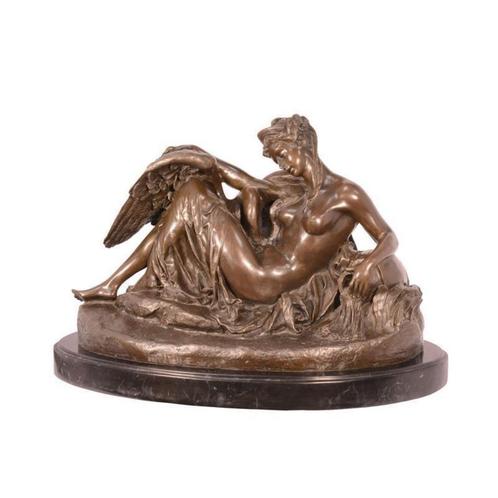 Een brons , zwaan , mens als zwaan, Antiek en Kunst, Kunst | Beelden en Houtsnijwerken, Ophalen of Verzenden