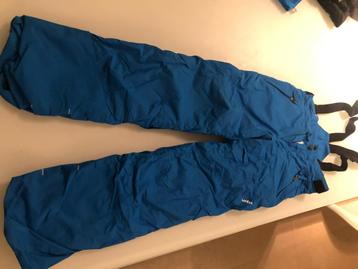 Skibroek met bretellen - blauw - 12 jaar -zo goed als  nieuw beschikbaar voor biedingen
