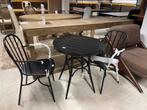 Jardin table et 2 chaises noir Flamant, Neuf