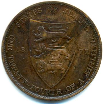  États de Jersey, Victoria, 1/24 shilling 1877 H