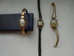 3 vintage mechanische dameshorloges,jaren 40/70 Swiss Made., Overige merken, Overige materialen, Met bandje, Polshorloge