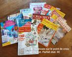 Lot de 13 revues/livres sur le crochet et point de croix, Livres, Enlèvement ou Envoi, Comme neuf