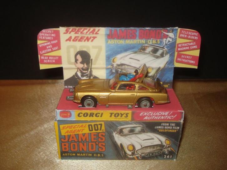 Corgi Toys Ancienne Aston Martin DB5 James Bond 1965 + Boîte, Hobby en Vrije tijd, Modelauto's | 1:43, Zo goed als nieuw, Auto
