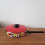 Prachtige vintage emaille pan met deksel, Huis en Inrichting, Keuken | Potten en Pannen, Ophalen of Verzenden, Zo goed als nieuw