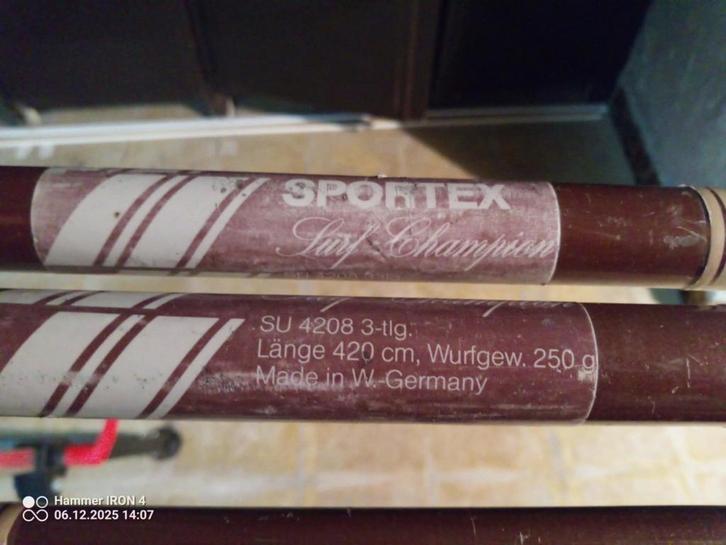 Sportex 4.20,werpgewicht 250 gr,3 delig., Watersport en Boten, Hengelsport | Zeevissen, Gebruikt, Werphengel, Ophalen