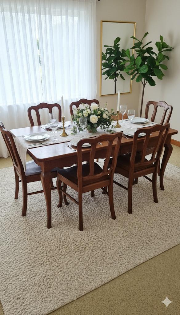 Massief eikenhouten tafel in Louis XV-stijl + 6 stoelen, Antiek en Kunst, Antiek | Meubels | Tafels, Ophalen