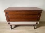 Vintage Deense Ladekast - Teak ladekast - Deense Commode, Huis en Inrichting, Kasten | Ladekasten, Ophalen, Gebruikt, 100 tot 150 cm