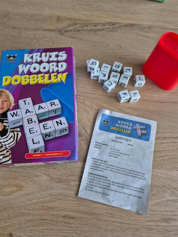 Kruiswoord Dobbelen, Hobby en Vrije tijd, Gezelschapsspellen | Bordspellen, Zo goed als nieuw, Ophalen