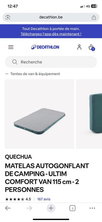 Matelas quechua autogonflant beschikbaar voor biedingen