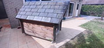 Groot hondehok voor in tuin, Enlèvement, 100 cm ou plus, 110 cm ou plus, Niche à chien