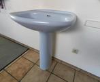 Lavabo op voet met complete set accessoires, Doe-het-zelf en Bouw, Sanitair, Ophalen, Gebruikt