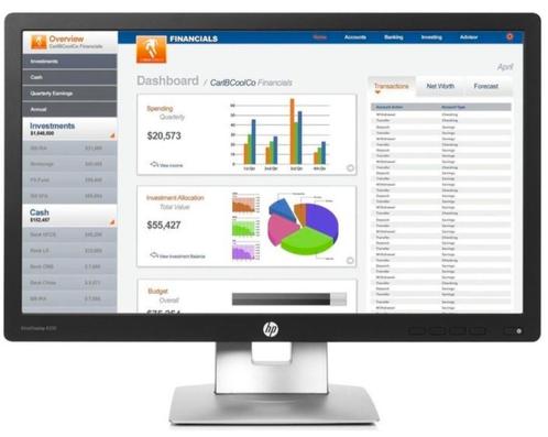 HP EliteDisplay E232 23" Full HD IPS, Computers en Software, Monitoren, Zo goed als nieuw, 60 Hz of minder, DisplayPort, HDMI