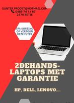 2dehands (premium)laptops DEll, LENOVO, HP met garantie, Gebruikt, 2 tot 3 Ghz, 15 inch, Intel Core I7