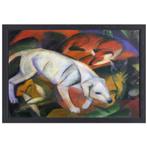 Drie Dieren - Franz Marc canvas + baklijst 70x50cm, Huis en Inrichting, Nieuw, Verzenden