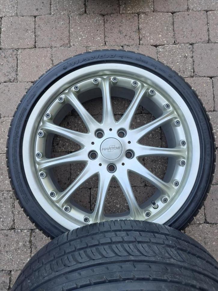 4 velgen met 4 banden 19 duim  Hartge, Auto-onderdelen, Banden en Velgen, Velg(en), Overige, Gebruikt, Ophalen