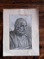 Platon Gravure sur acier XVIIIème Philosophe Grèce, Ophalen of Verzenden