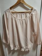 John Baner Pasteloranje Casual Blouse / Gestreepte Rose Hemd, Kleding | Dames, Blouses en Tunieken, Ophalen of Verzenden, Zo goed als nieuw