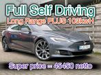 Model S Long Range Plus * Full Self Driving * BTW, Auto's, Tesla, Automaat, Testrit aan huis, 421 kW, Leder