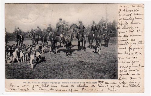 Ansichtkaart Hunting crew Rally Vielsalm 1910, Verzamelen, Postkaarten | België, Gelopen, Luxemburg, Voor 1920, Verzenden