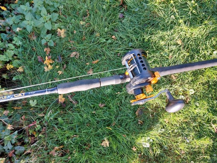 Meerval set, Watersport en Boten, Hengelsport | Algemeen, Zo goed als nieuw, Kunstaas, Ophalen