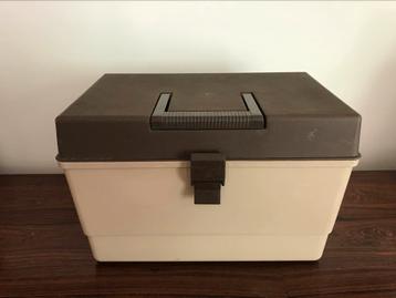 Retro grote naaidoos naaikoffer naaikist naaigerei naaien, Hobby en Vrije tijd, Naaien en Fournituren, Ophalen of Verzenden, Gebruikt