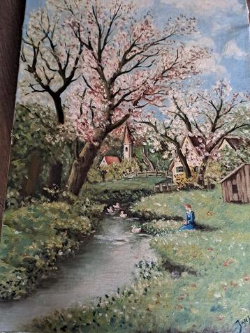 Très belle œuvre ancienne de 1933 de Janssens Ad., Enlèvement ou Envoi