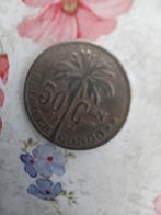 50 centime 1923 nL cupro nickel Congo Belge Albert I, Envoi, Monnaie en vrac, Autres pays