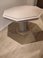 Prachtige eettafel met glazen beschermblad, Ophalen, Vierkant