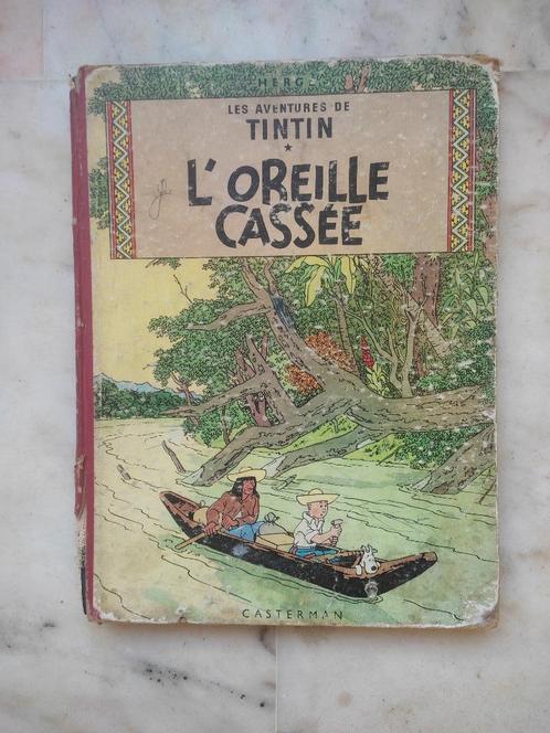 Tintin : L 'oreille cassée B11,DR, pages de garde bleu foncé, Livres, BD, Utilisé, Une BD, Enlèvement ou Envoi