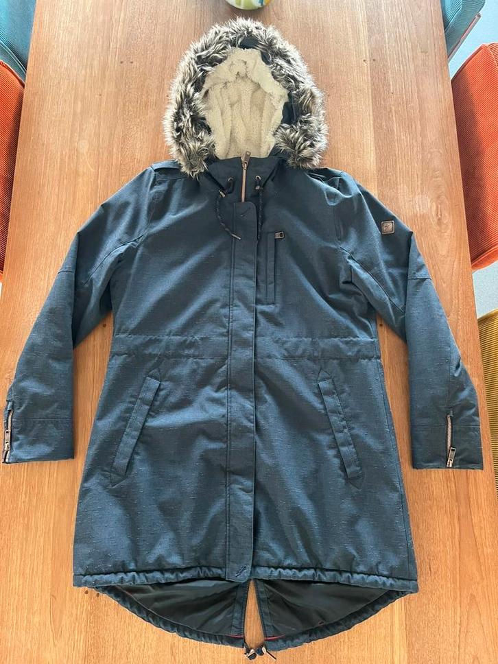 O’Neill winterjas maat L-Xl, Kleding | Dames, Jassen | Winter, Zo goed als nieuw, Maat 42/44 (L), Blauw, Ophalen of Verzenden