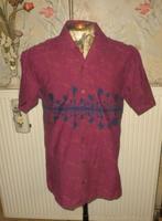 (47)- chemise homme t.M rouge bleu - best mountain -, Kleding | Heren, Overhemden, Best mountain, Zo goed als nieuw, Rood, Halswijdte 39/40 (M)