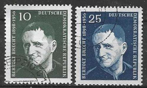 Duitsland DDR 1957 - Yvert 309-310 - Berthold Brecht (ST), Postzegels en Munten, Postzegels | Europa | Duitsland, Gestempeld, DDR