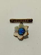 Lourdes vintage vergulde broche, Handtassen en Accessoires, Antieke sieraden, Ophalen, Overige materialen, Broche