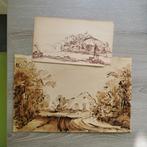 2 Tekeningen., Antiek en Kunst, Ophalen of Verzenden