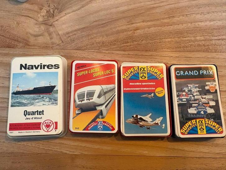 Lot de 4 Jeux de Cartes Quartet Vintage ( FX Schmid & ASS, Collections, Cartes à jouer, Jokers & Jeux des sept familles, Utilisé